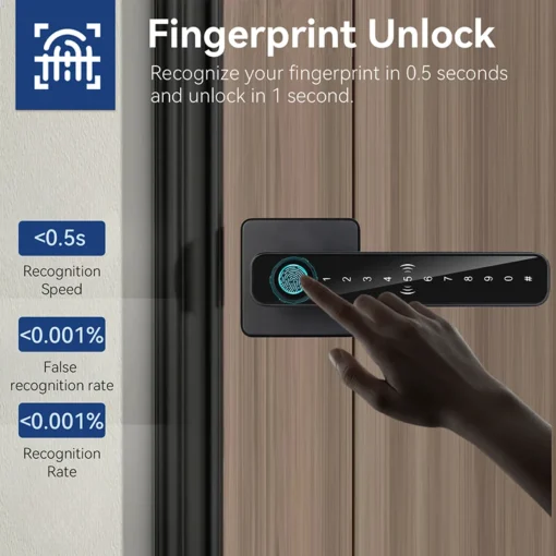 XSDTS Smart Fingerprint Keypad Door Lock with Keyless Entry for Home and Apartment Use - Image 3
