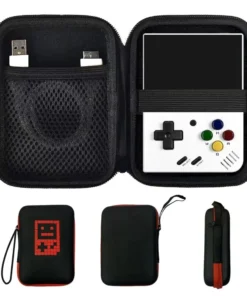 EVA Carrying Case Waterproof Game Console Pouch Case Wear-resistant With Lanyard Lightweight for Miyoo Mini Plus/ANBERNIC RG35XX