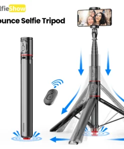TT01 Portable 70 Inch All-in-one Auto Pop Open Tripod Bluetooth Remote Tripod Bounce Selfie Stick Phone Holder for Vlog/Video