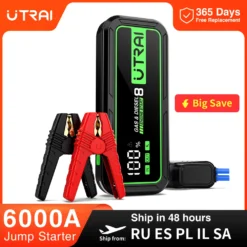 Car Jump Starter Power Bank 6000A 20000mAh Emergency Battery Booster for Auto and Vehicle Use