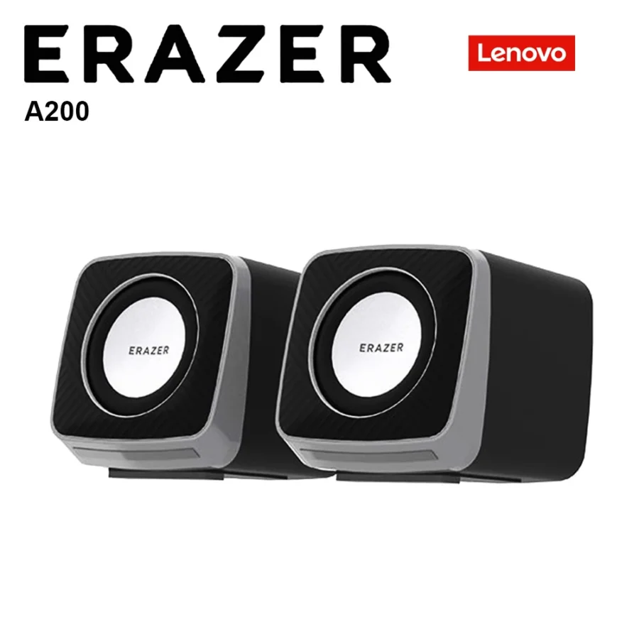 Lenovo HiFi Stereo Desktop Speakers with LED Lights and Dual Channel 3.5mm/USB Connectivity - Image 2