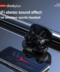 Alternative view of Lenovo LP75 Wireless Sports Earphones - Bluetooth 5.3, Hi-Fi Stereo Sound, LED Power Display