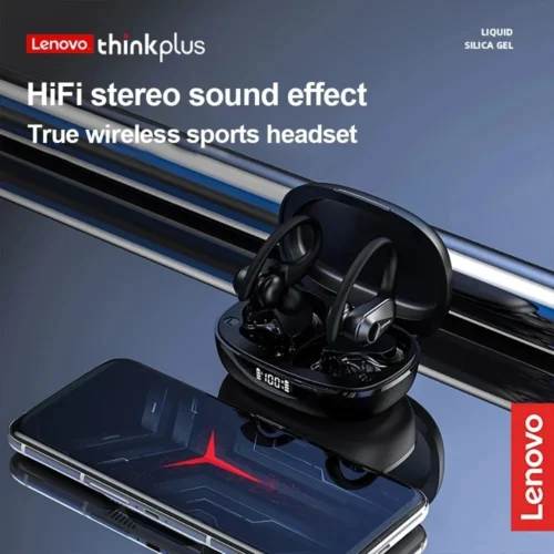 Alternative view of Lenovo LP75 Wireless Sports Earphones - Bluetooth 5.3, Hi-Fi Stereo Sound, LED Power Display