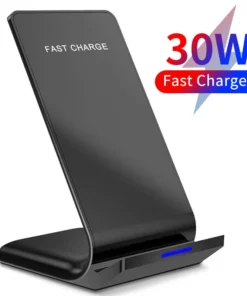 30W Qi Wireless Charger Stand Fast Charging Dock Station For iPhone 13 12 11 Pro X XS Max XR Samsung S20 S10 Xiaomi Phone Holder