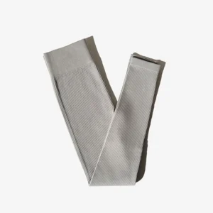 High Waist Seamless Yoga Pants with Tummy Control for Women - Gray, S(45-55KG)