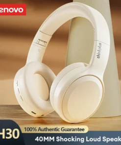 Lenovo TH30 Wireless Gaming Headset - Over-Ear, 360° Stereo Sound, Low Latency