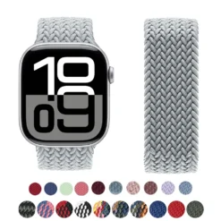 Braided Strap for Apple Watch with Adjustable Fit for Various Sizes