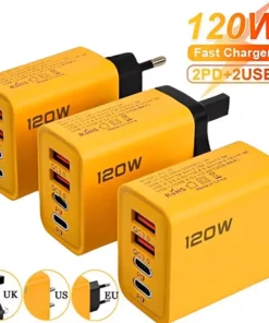 USB C PD Charger - 4 Ports Fast Charging Adapter for iPhone and Android Devices