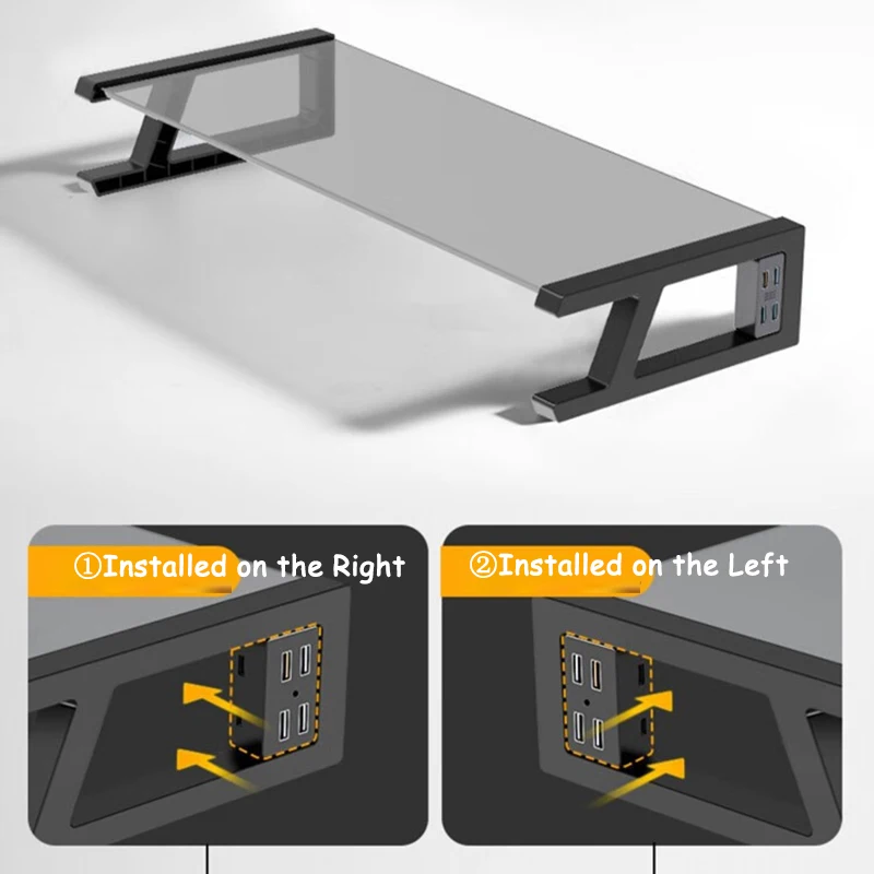 BEISHI Computer Monitor Desk Stand Reducing Neck Strain With Usb Hub Extender Heightened Frame Rack Desktop Screen Storage Base - Image 5