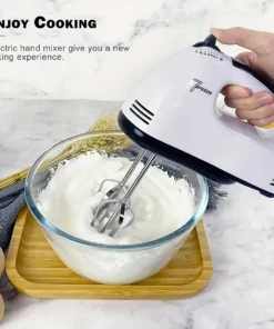 Electric Handheld Mixer with 7-Speed Settings - Ideal for Baking and Whipping Dough, Cream, and Eggs