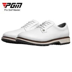 Men's Golf Shoes with Waterproof Design and Anti-Slip Studs for Traction
