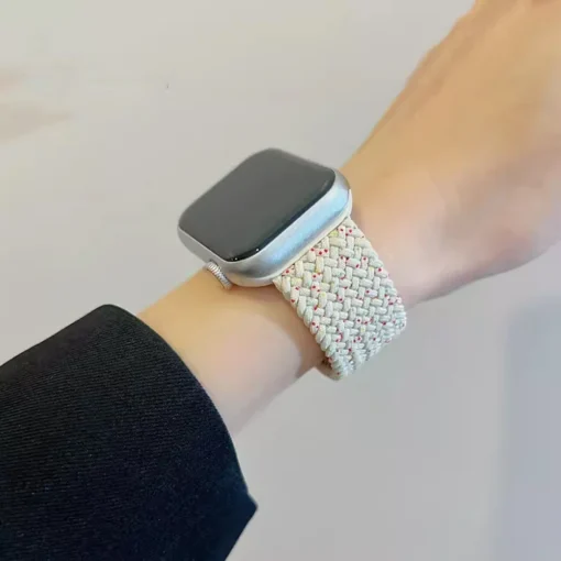Braided Strap for Apple Watch with Adjustable Fit for Various Sizes - Image 5