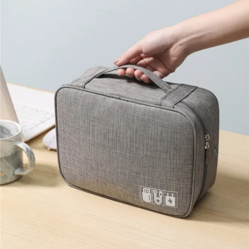 Waterproof Cable Storage Bag - Portable USB Organizer for Electronics and Travel - Image 4
