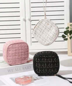 Alternative view of Simple Mini Makeup Storage Bag Ladies Portable Lipstick Key Coin Data Line Organizer Pouch Girl Sanitary Napkins Tote Bag