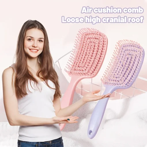 Volumizing Detangling Hair Massage Comb with Hollowed-Out Design for Hair Styling Wigs - Image 6