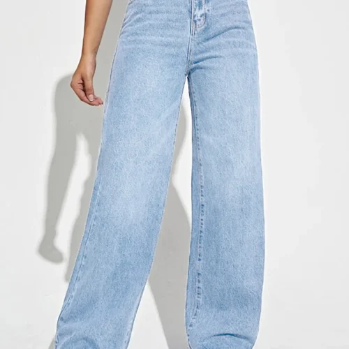 Women’s High-Waist Wide-Leg Denim Jeans