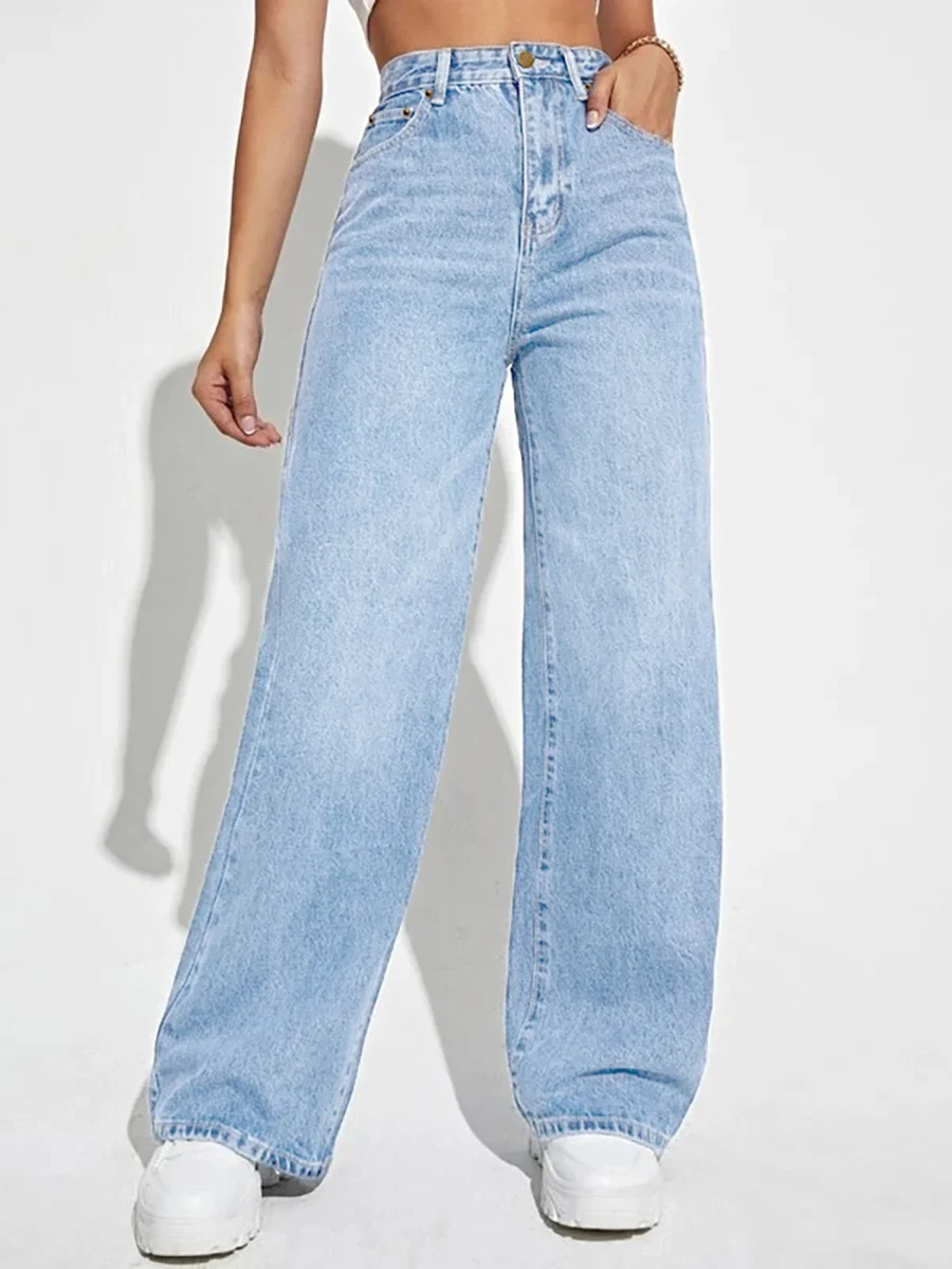 Women’s High-Waist Wide-Leg Denim Jeans - Image 7