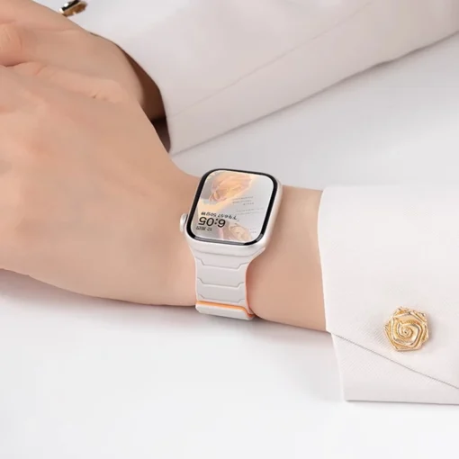 Magnetic Silicone Strap with Flexible Design for Apple Watch 49mm 45mm 41mm - Image 5