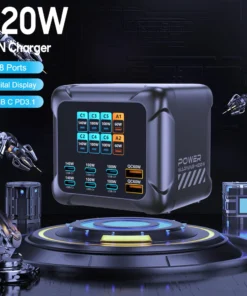 Ubigbuy 420W GaN Charger PPS PD3.1 140W USB Type C Charger Digital Display Fast Charging Station for MacBook iPhone 17 Samsung