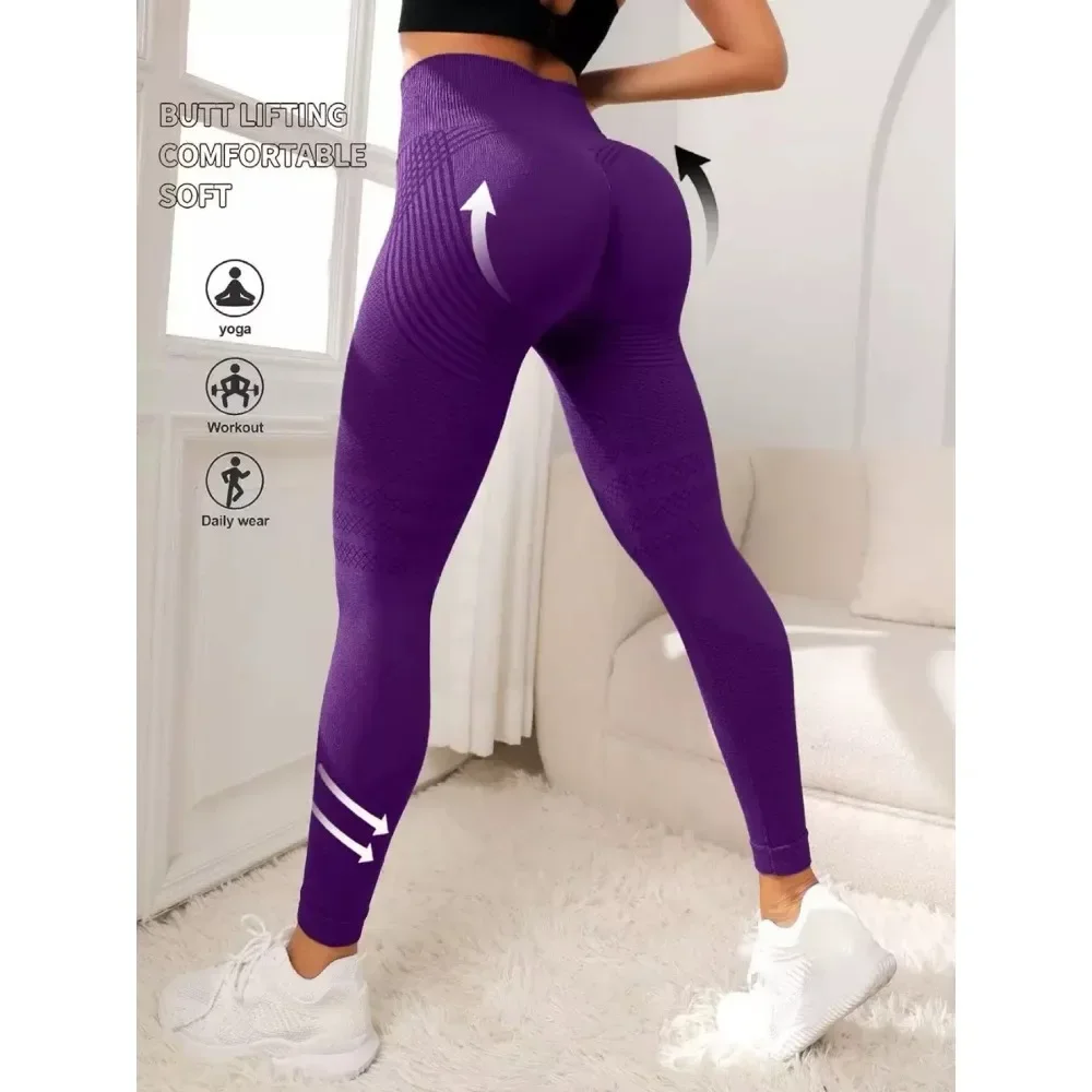 High-Waisted Leggings with Anti-Cellulite Design for Gym Workouts