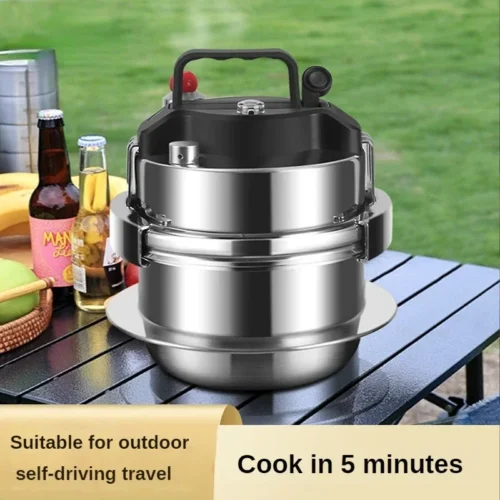 Stainless Steel Pressure Cooker - 1.2L/1.6L Mini Induction Cookware for Soup and Rice