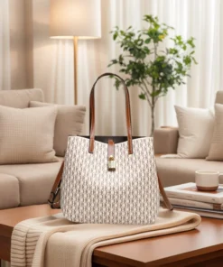 Alternative view of CH Premium Versatile Leather Crossbody Bag Ladies Large Capacity Daily Commuter Tote Bag Letter Print Design Ladies Fashion