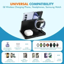 Alternative view of Samsung 3-in-1 Wireless Charger Stand for Fast Charging Galaxy Devices and Accessories