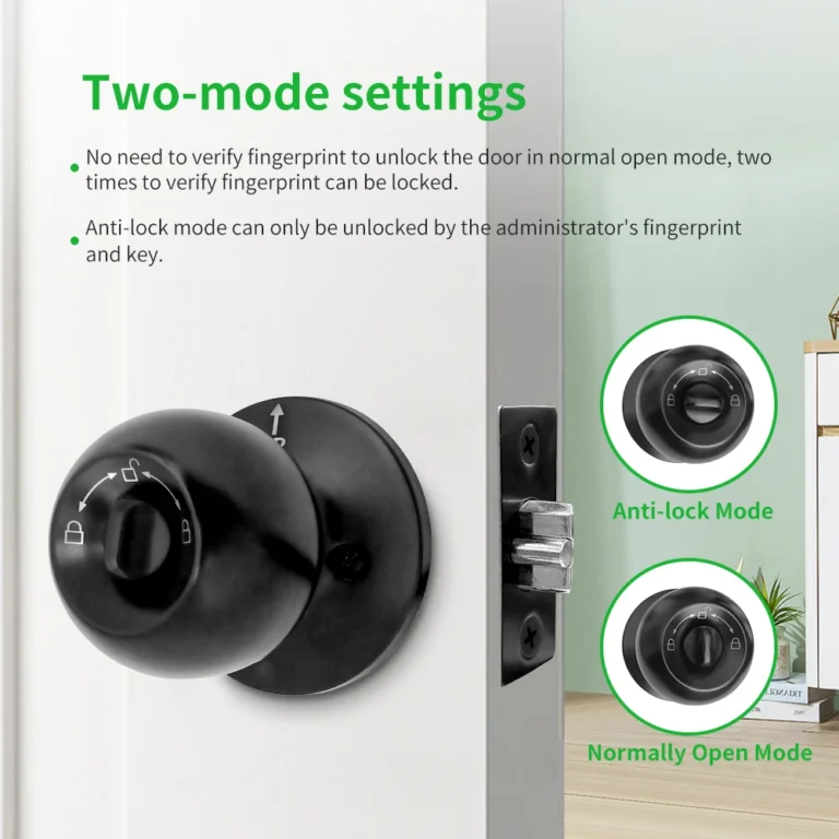 Smart Fingerprint Bluetooth Door Lock with Tuya App Control and USB Charging - Image 5