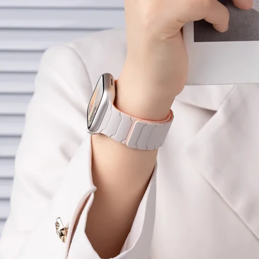 Magnetic Silicone Strap with Flexible Design for Apple Watch 49mm 45mm 41mm - Image 4