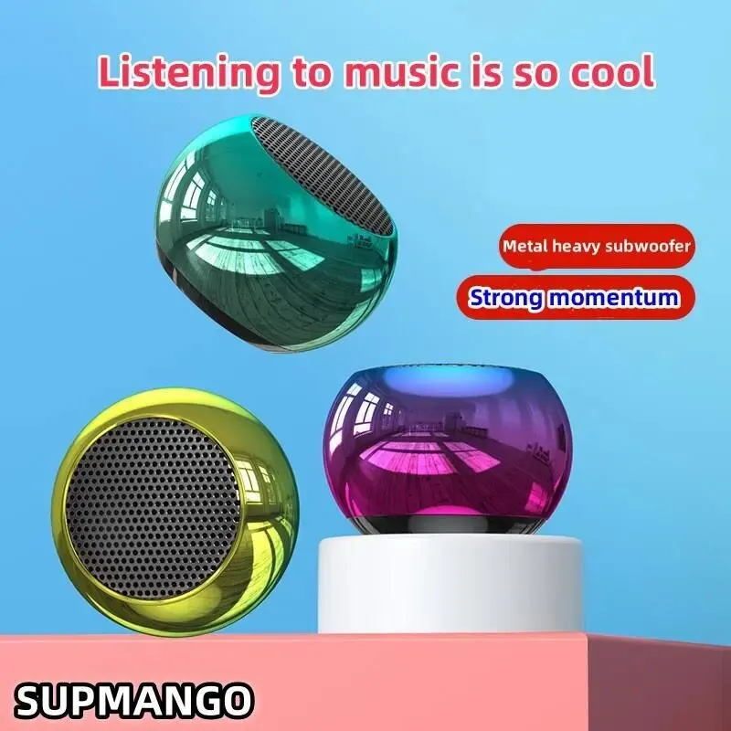 M10 Portable Bluetooth Speaker - Compact Steel Subwoofer for Outdoor Use