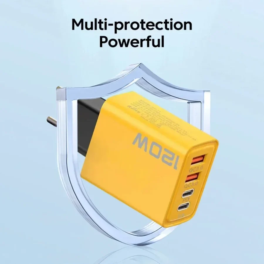 tatol 120W 4-Port USB Type C Fast Wall Adapter for Quick Charge Mobile Phone - High-Speed Charging Dock for Phones Tablets - Image 4