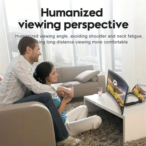 12-inch Curved 3D HD Phone Screen Magnifier with Holder for Mobile Phones and TV Dramas - Image 6