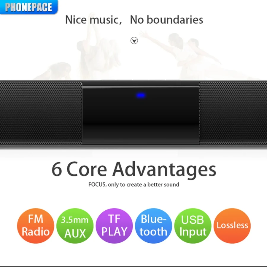 HOMEFISH Wireless Bluetooth Soundbar - Surround Stereo Speaker for Home Theater and TV - Image 3