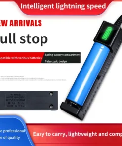 Alternative view of Dual 18650 Battery Charger - 1 to 4 Slots, USB Rechargeable for 16340, 14500, and 18650 Batteries