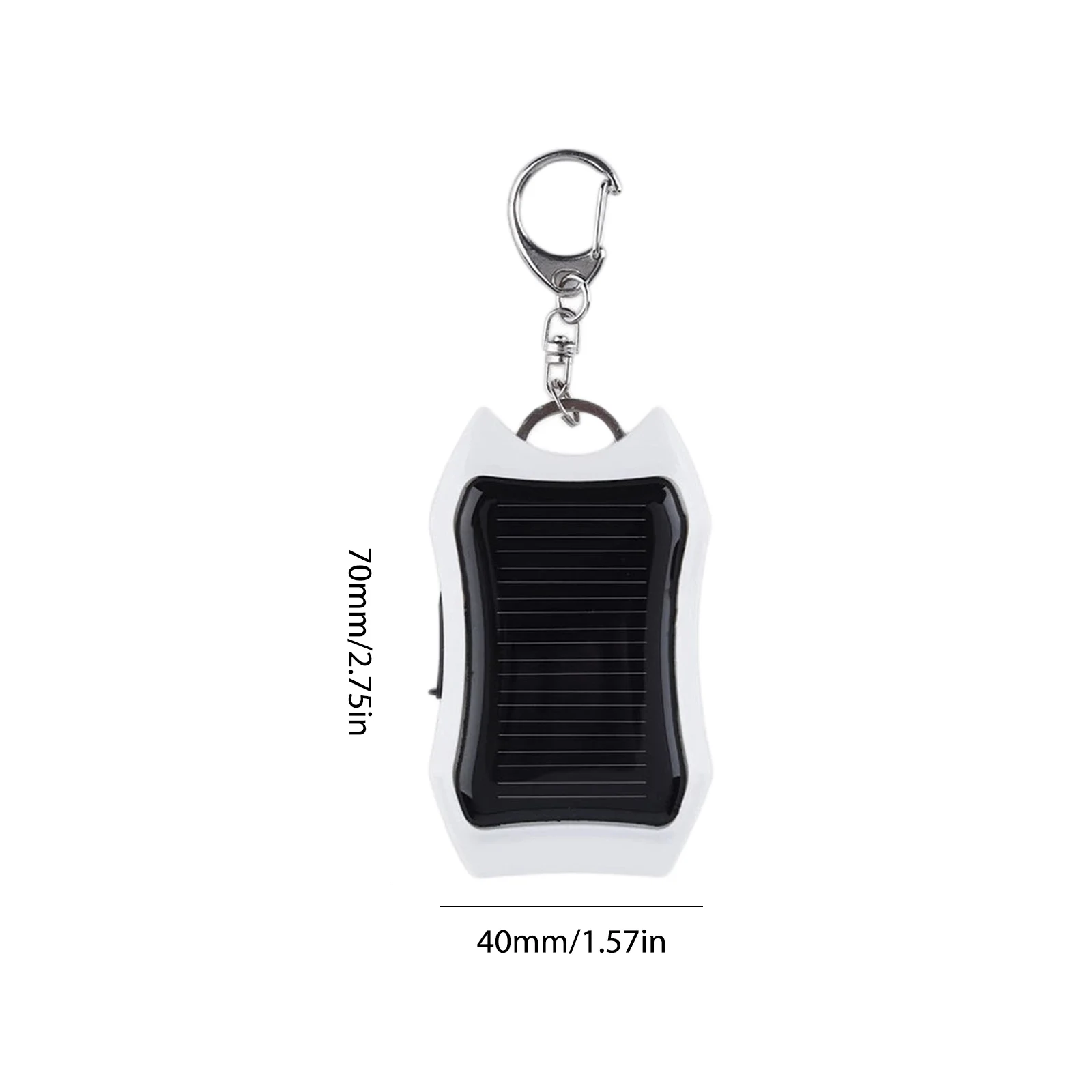 Solar Power Bank Keychain Charger with LED Light, 950mAh Capacity for On-the-Go Charging - Image 6