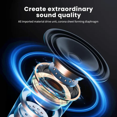 Alternative view of Wireless Bluetooth 5.3 Over-Ear Headphones with Hi-Fi Stereo and HD Mic