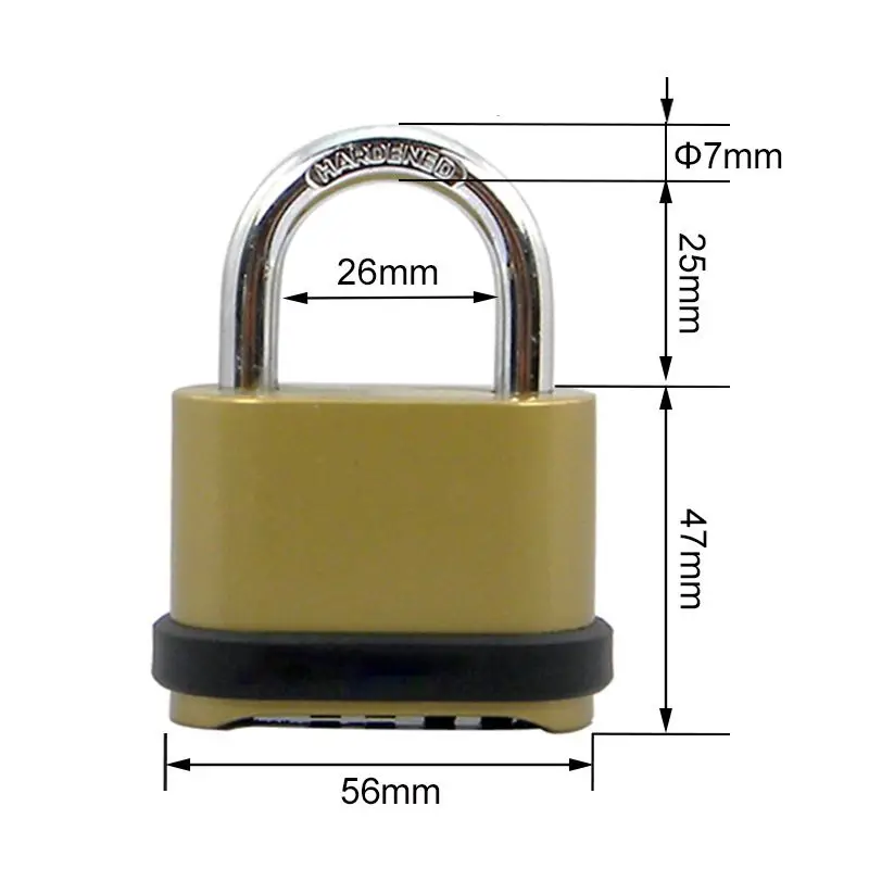 EGFirtor Waterproof Zinc Alloy Smart Padlock - 4-Digit Combination Lock - Image 4