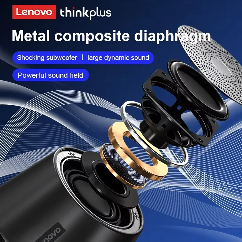Lenovo K3 Pro Portable Bluetooth Speaker with Deep Bass, Outdoor Soundbox - Image 5