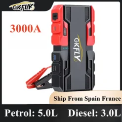 Car Jump Starter with 44.4Wh Power Bank for Diesel and Petrol Vehicles