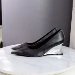 Alternative view of Luxury Leather High Heels Shoes with Pointed Toes for Elegant Women