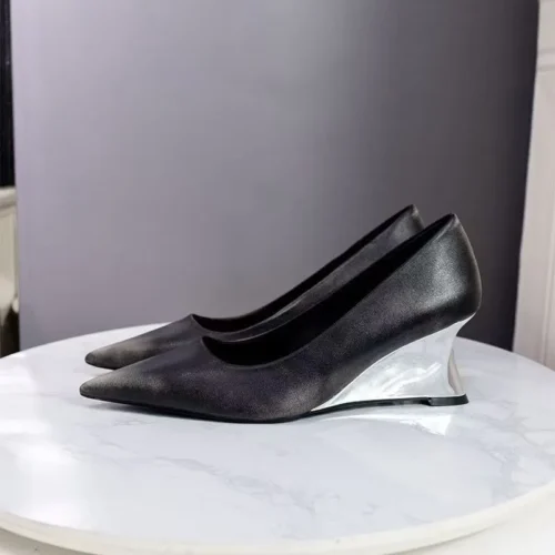 Alternative view of Luxury Genuine Leather Women's Elegant High Heels Shoes Pointed Toes Sexy Classic High Heels Pumps Ladies Prom Shoes Women