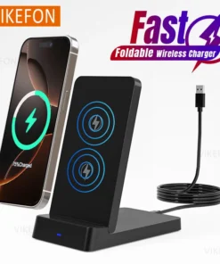 Wireless Charger Phone Desktop Folding Holder Stand For iPhone 16 15 14 13 12 Pro Max Samsung S24 Xiaomi Fast Charging Station