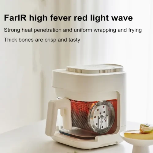 Alternative view of Air Fryer 2L with See-Through Glass Basket – Non-Stick, Easy to Clean, 900W for Home Use