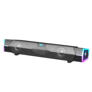 Bluetooth 5.0 Stereo Soundbar with Subwoofer for Laptops and PCs - Wired and Bluetooth