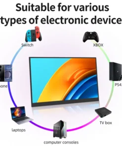 Alternative view of 14.1" Touch Screen Portable Monitor - 100% sRGB, 400cd/m² for Gaming and Laptops