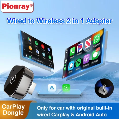 Alternative view of Wireless CarPlay Adapter for iPhone -Mini Plug & Play Auto Connect, 5GHz WiFi Low Latency, iOS 10+ Compatible with Wired CarPlay
