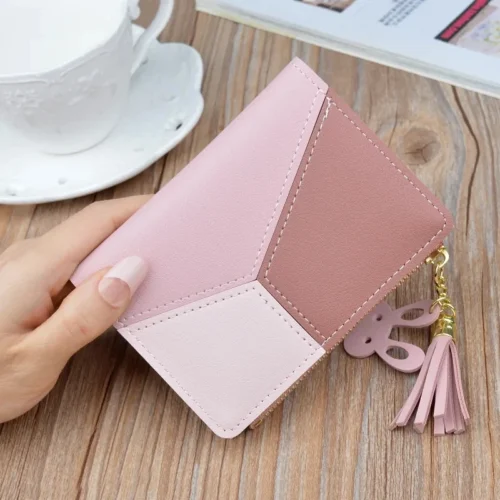 Alternative view of Fashion Wallets Coin Purse Lady Short Purses Portable Clutch Small Handbags Women Cards Holder PU Leather Foldable Money Bags