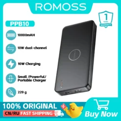 ROMOSS 10000mAh Fast Charging Power Bank for Smartphones and Other Devices