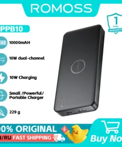 ROMOSS 10000mAh Fast Charging Power Bank for Smartphones