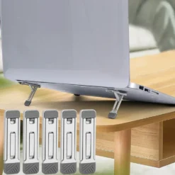 Aluminum Mini Laptop Stand with Adjustable Height for MacBook and Smartphones